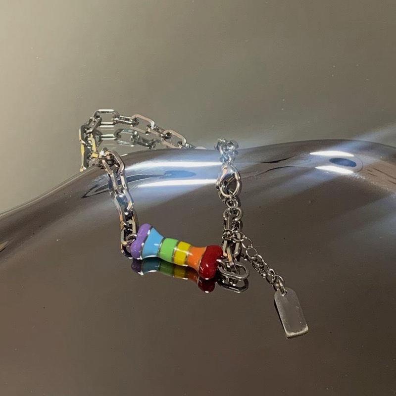 Les Cute Rainbow Puppy Couple Bracelet