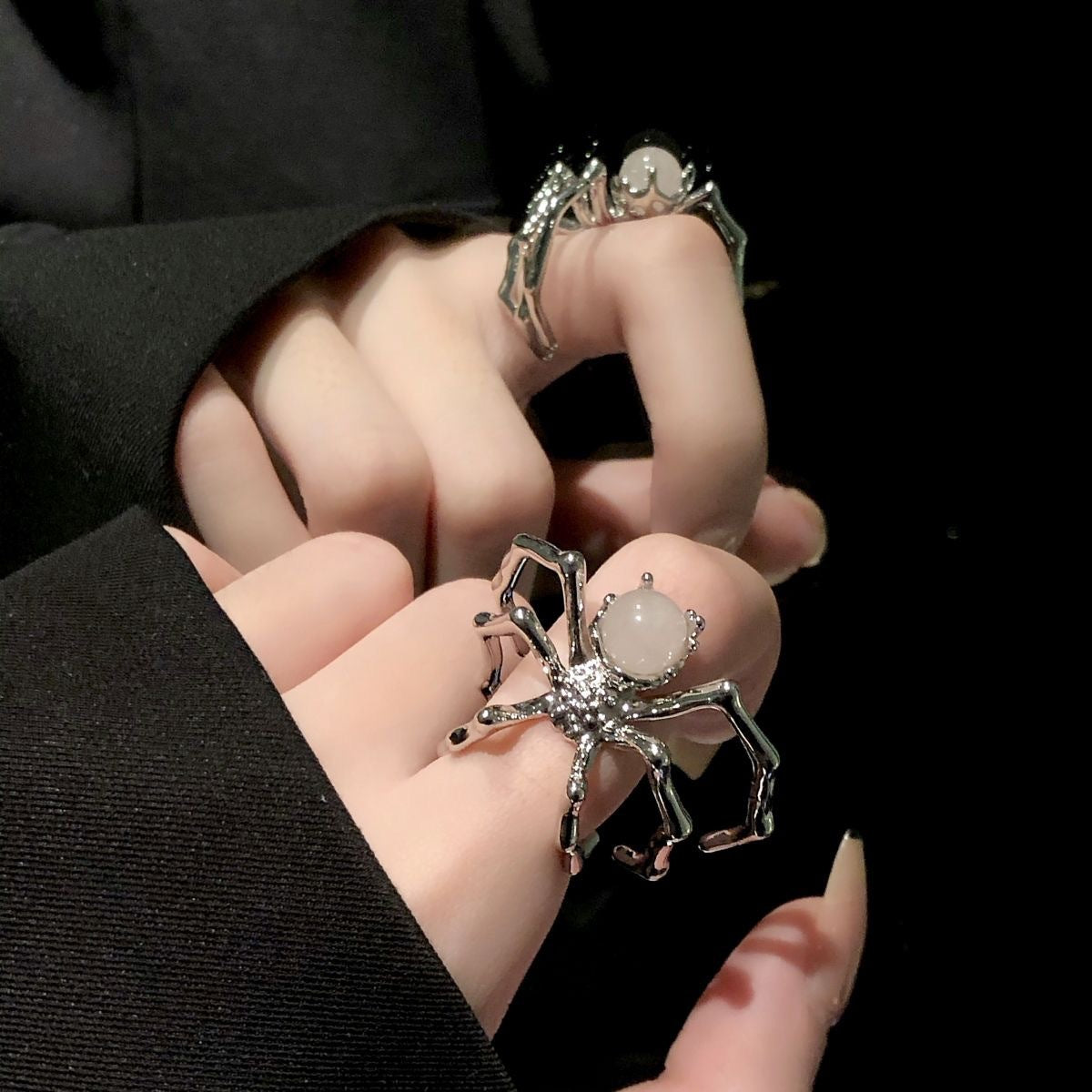 Spider Dark Punk Ring