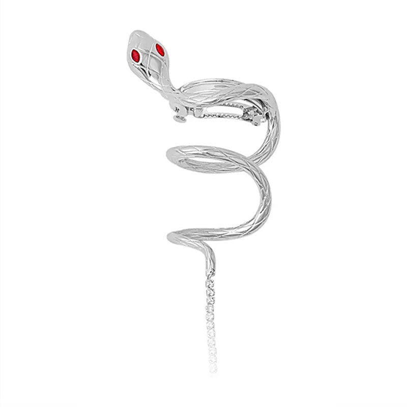 Chic Slytherin Silver Snake Intertwine Hairpin