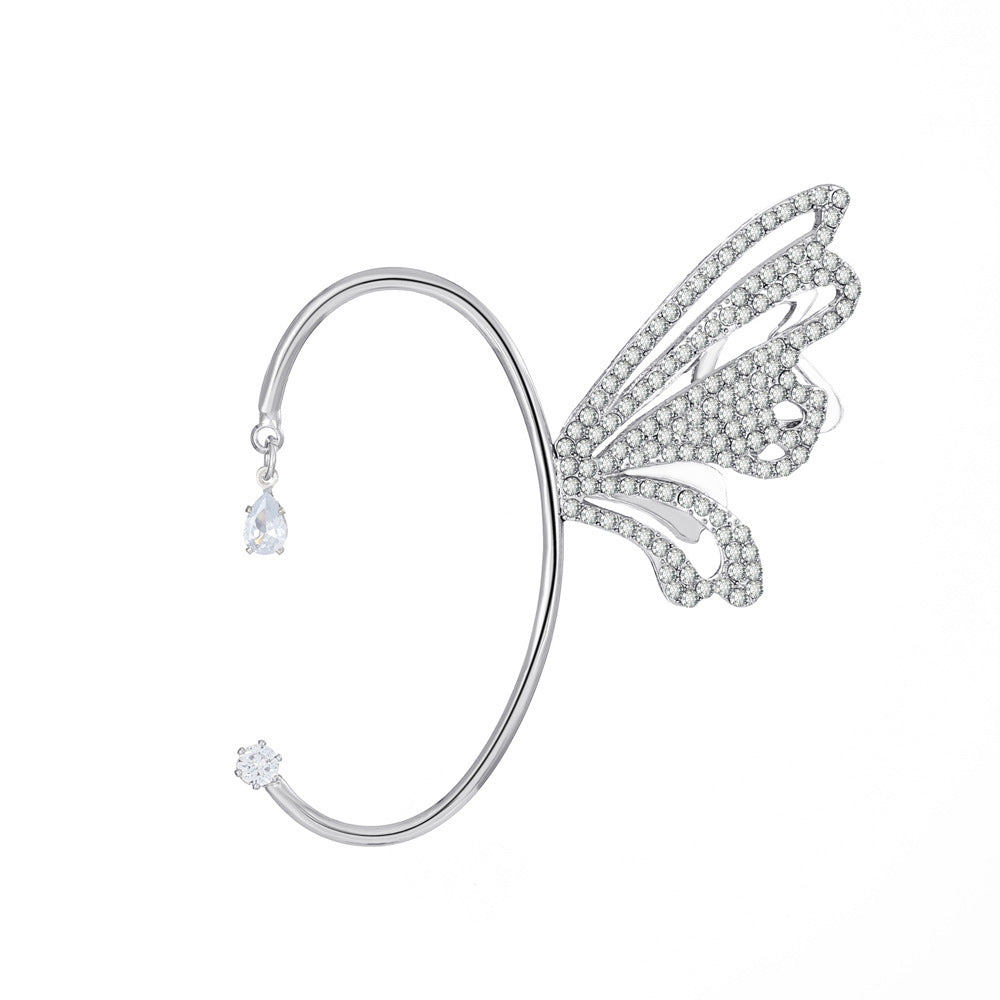 Angel's Wing Shining Rhinestone Ear Cuff