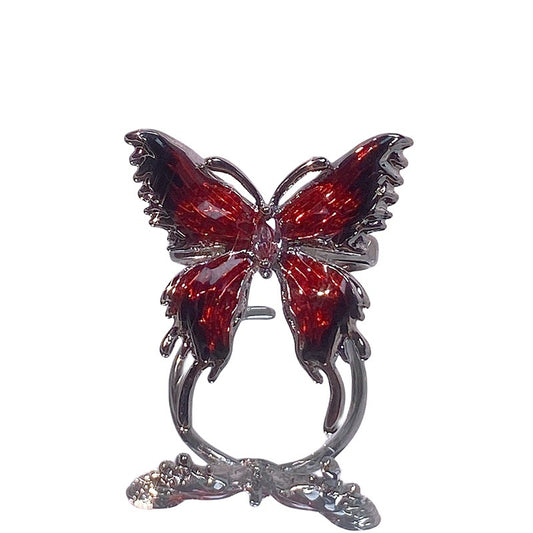 Gothic Retro Red Butterfly Ring