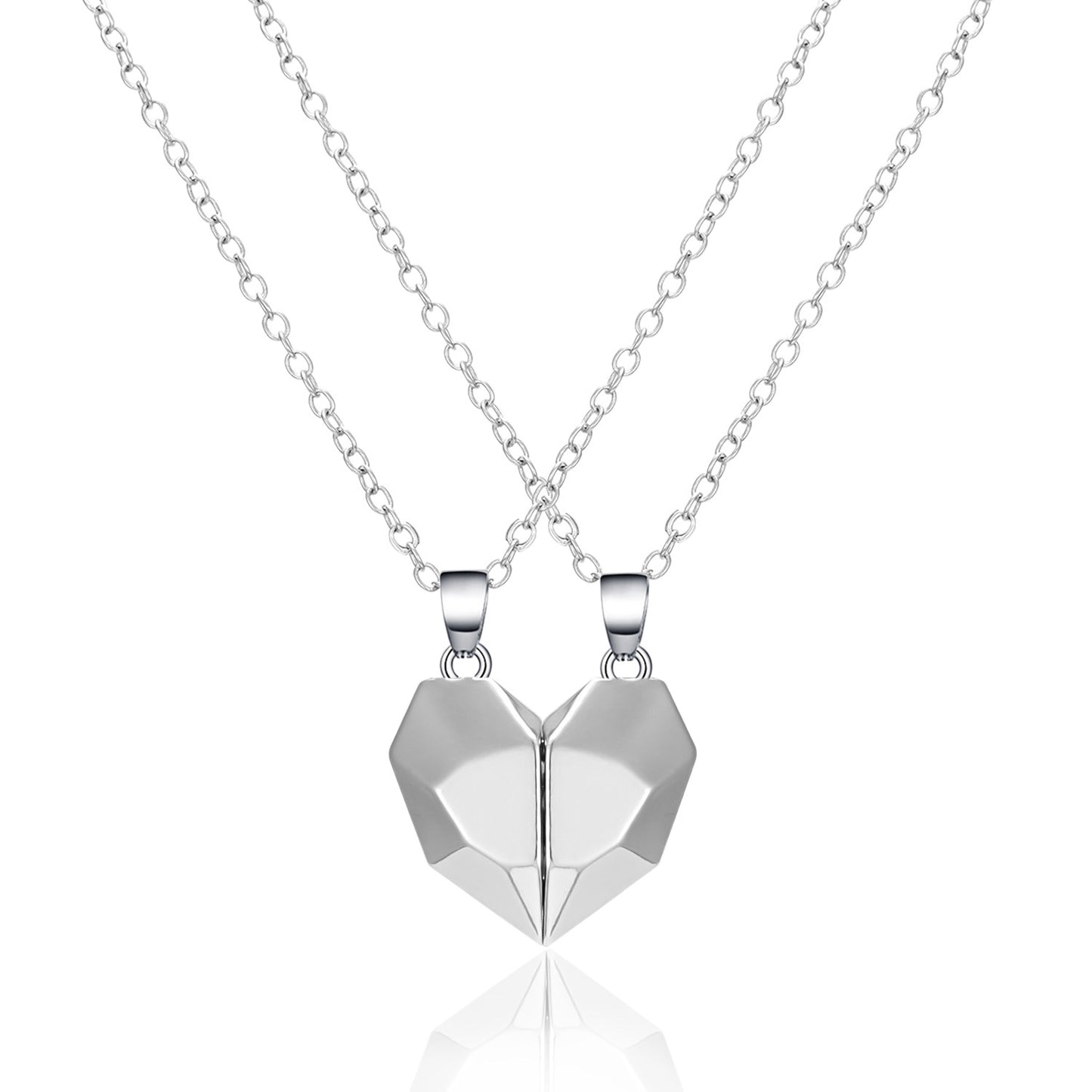 Heart Metal Magnetic Couple Necklace