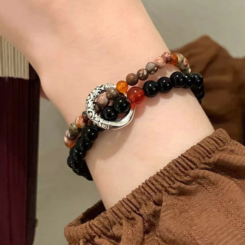 Chinese Style Unique Double Layer Beads Bracelet