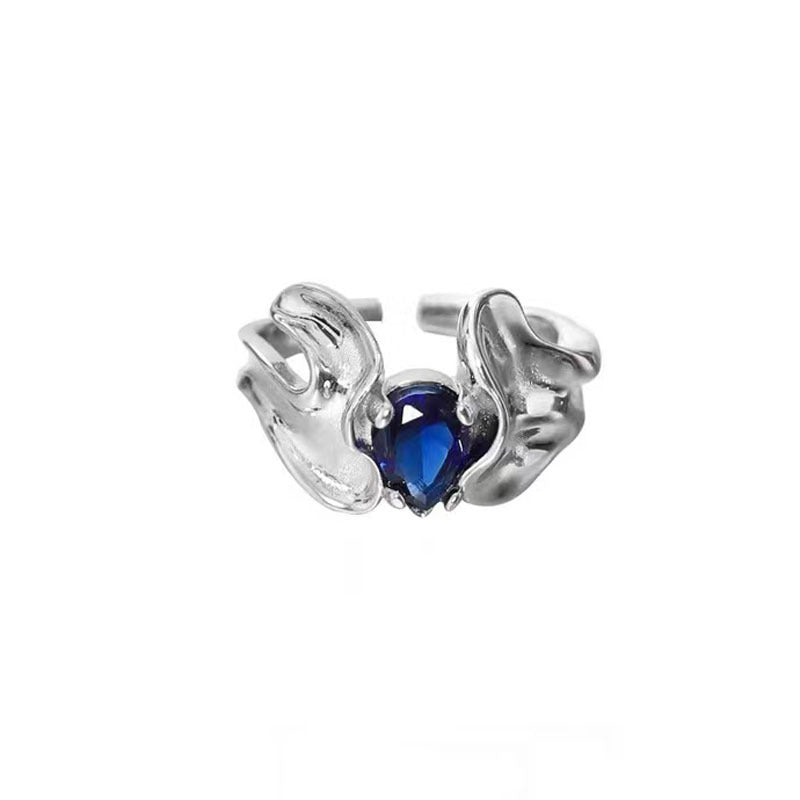 Designer Ravenclaw Blue Zircon Adjustable Ring