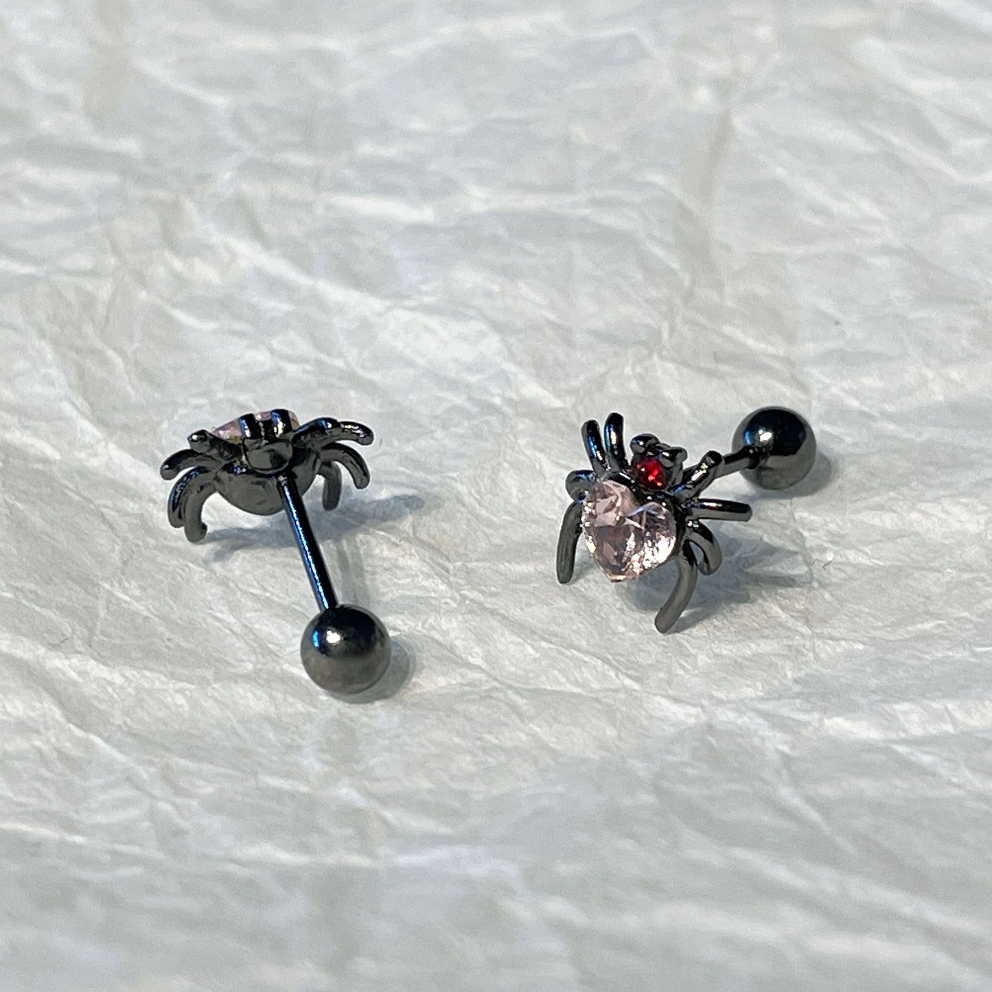 Sweet Y2K Cute Little Spider Cartilage Earring Stud (A Pair)