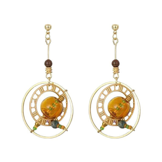 Chic Vintage Star Glass Bubble Earrings