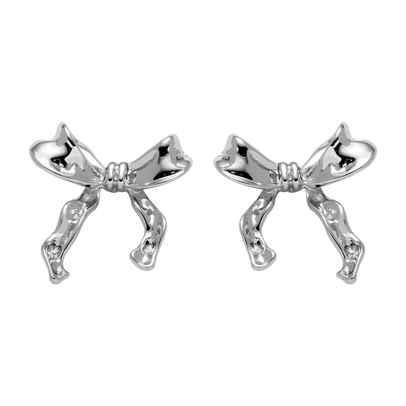 Chic Bowknot  Metal Stud Earring