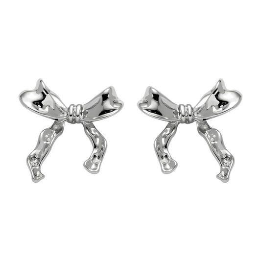 Chic Bowknot  Metal Stud Earring