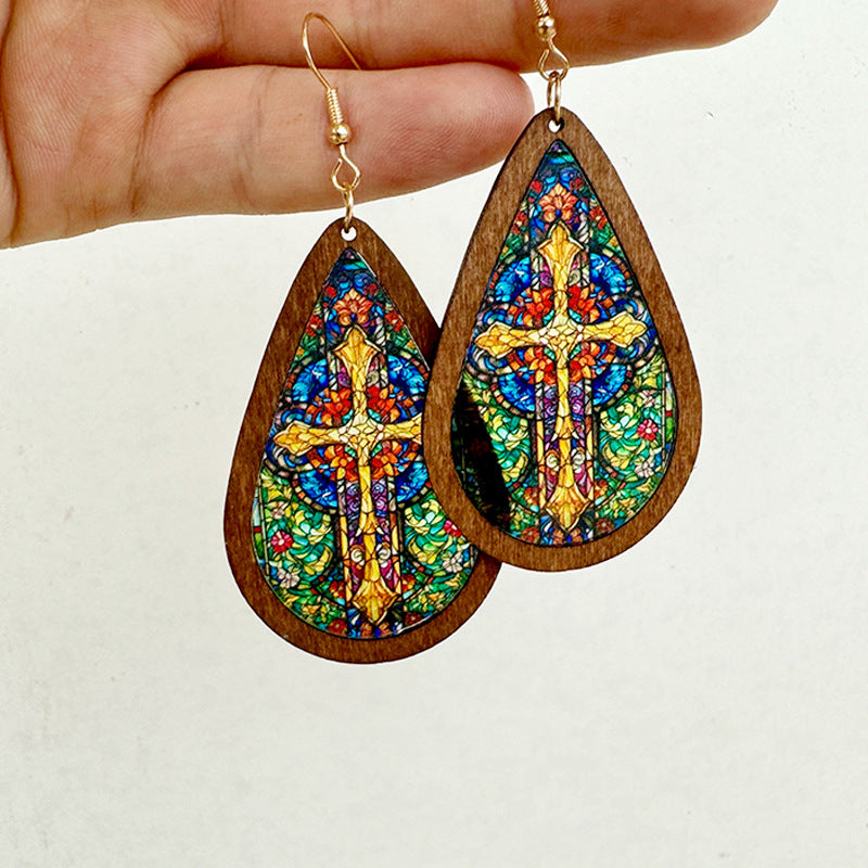 Vintage Drop Style Window Paper-cut Acrylic Earrings