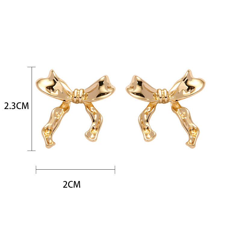 Chic Bowknot  Metal Stud Earring