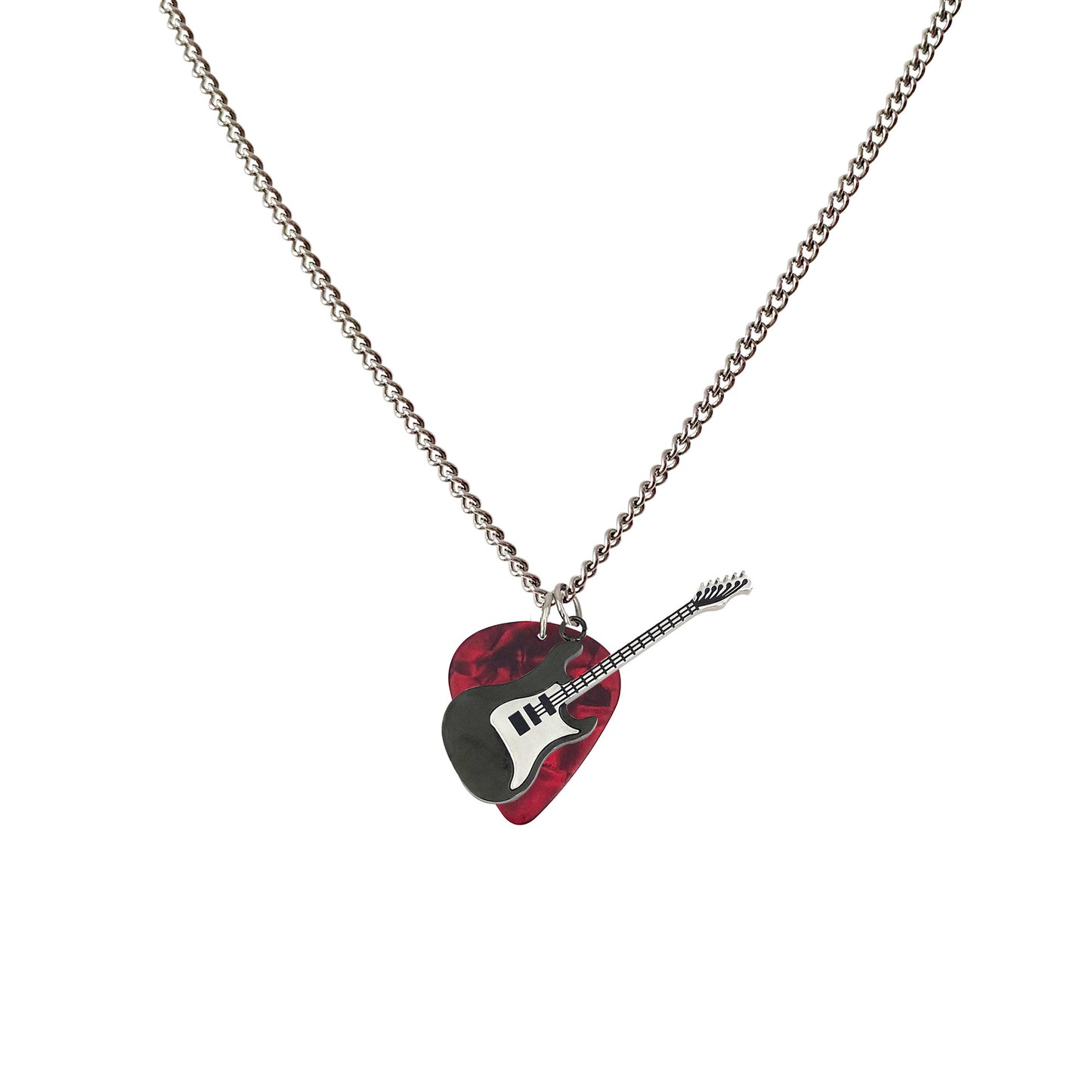 Guitar Plectrum Stainless Steel Necklace