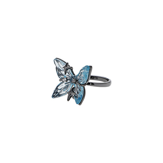 Designer Sweet Girl Blue Butterfly Ring