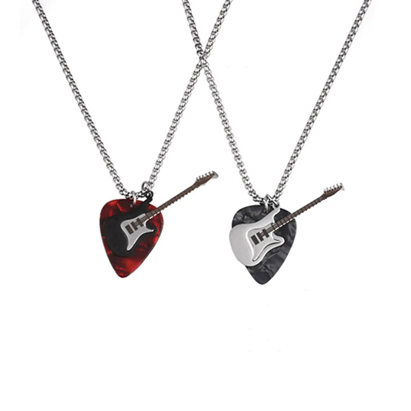 Guitar Plectrum Stainless Steel Necklace