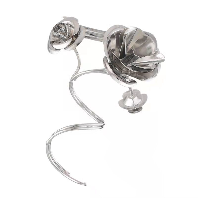 Chic Women Elegant Metal Rose Hairclip