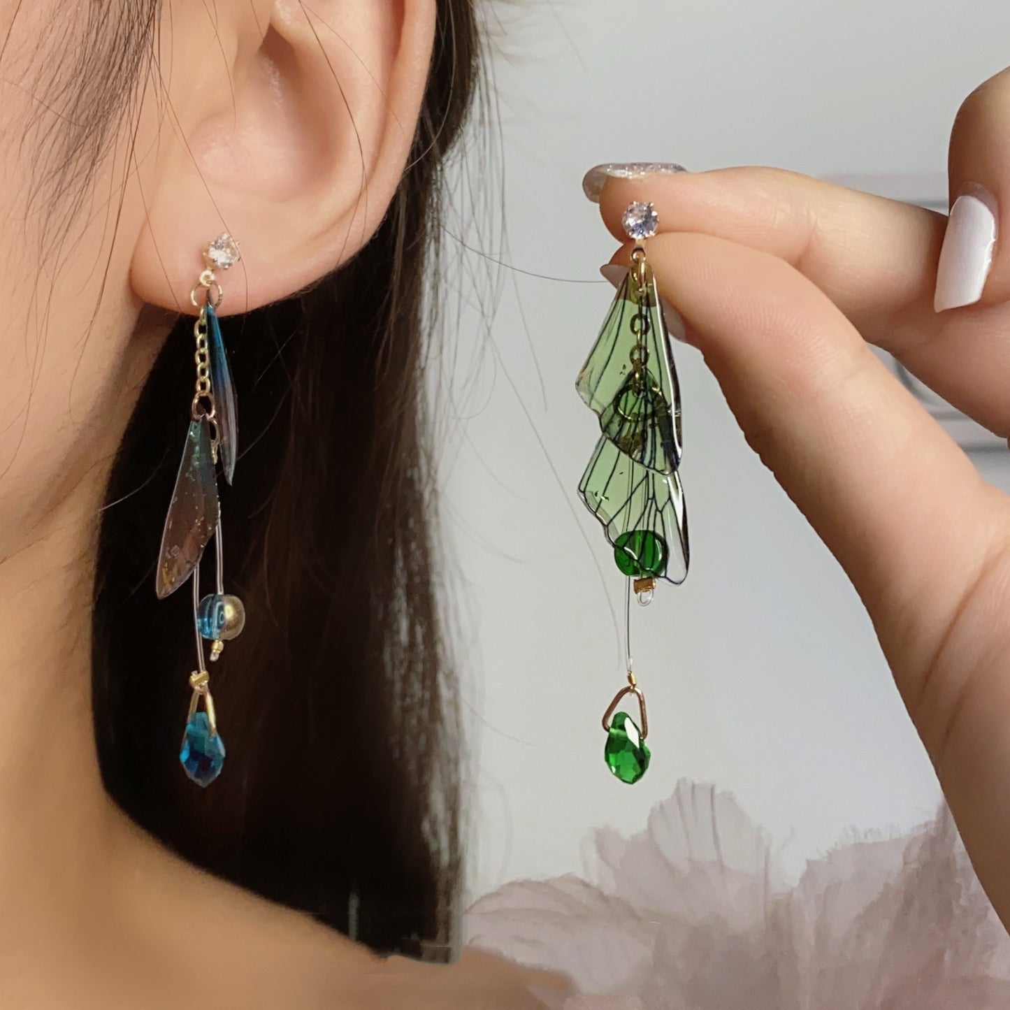 Pretty Spiritual Butterfly Wing Earrings