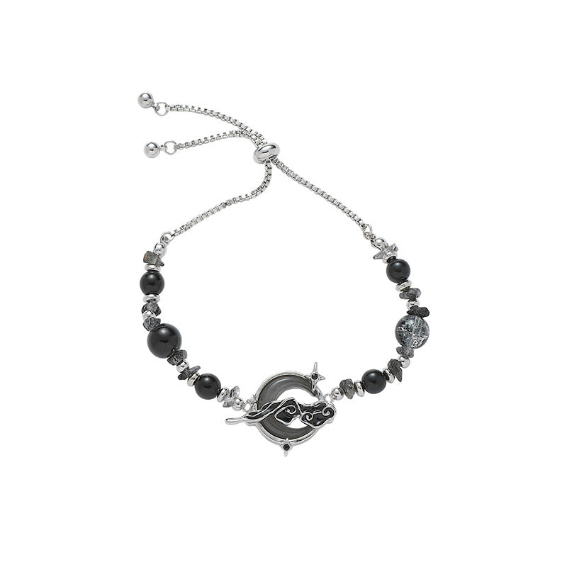 Chinese Style Designer Moon & Cloud Bead Bracelet