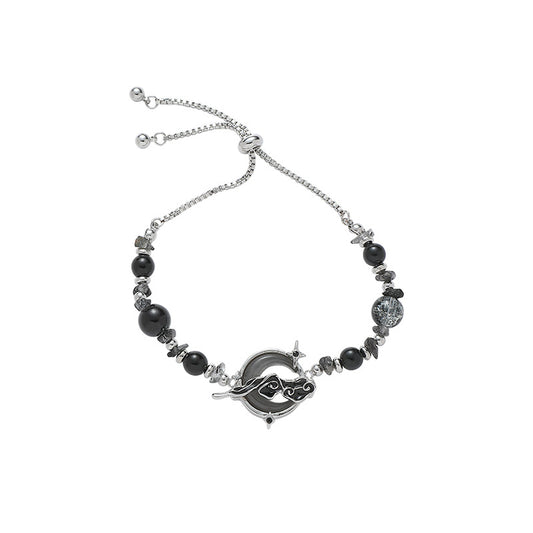 Chinese Style Designer Moon & Cloud Bead Bracelet