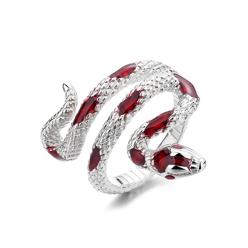 Slytherin Snake Twining Open Ring