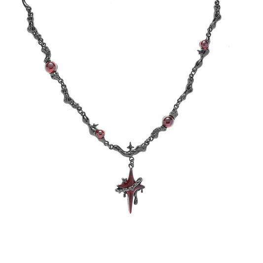 Gothic Style Bloody Star Vintage Necklace