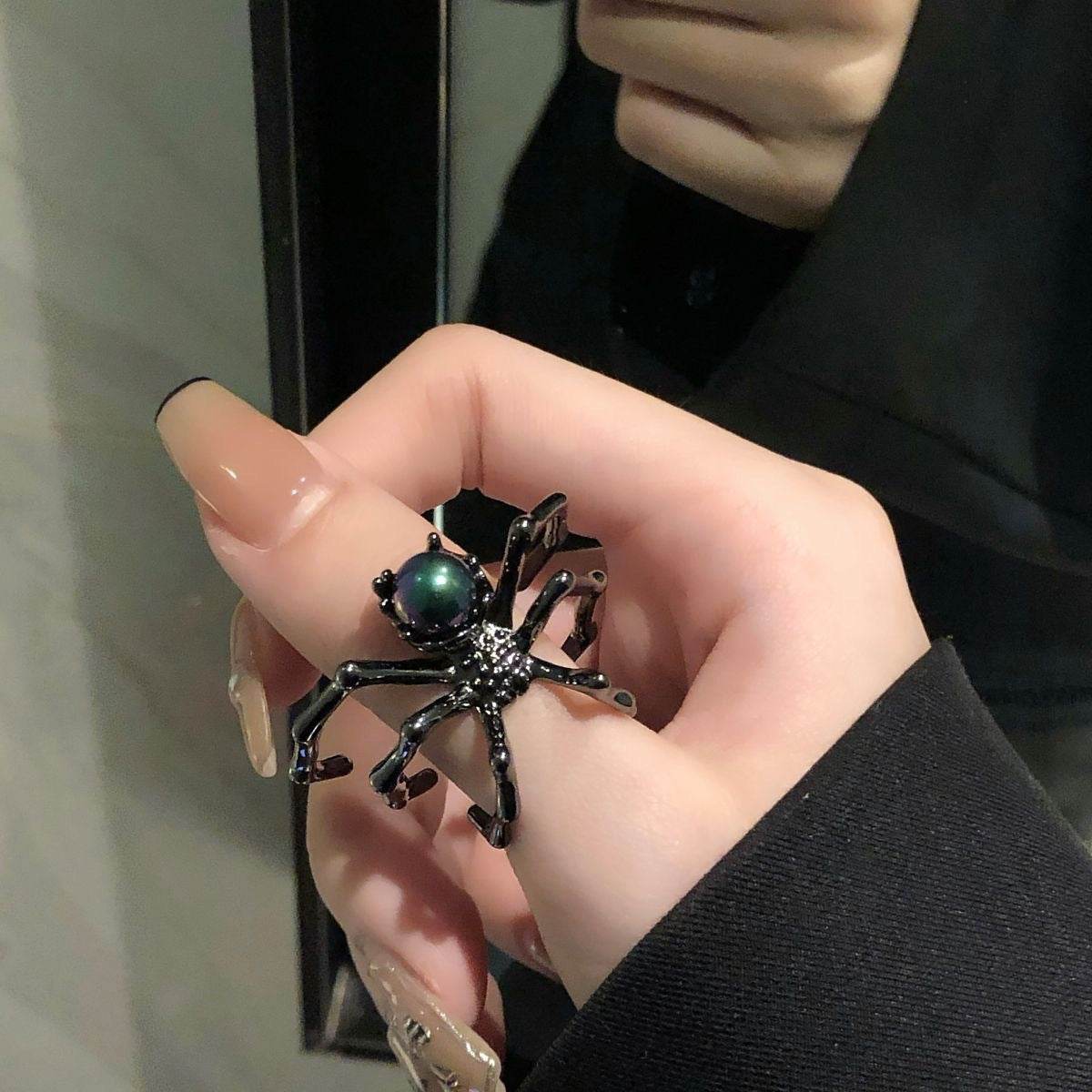 Spider Dark Punk Ring