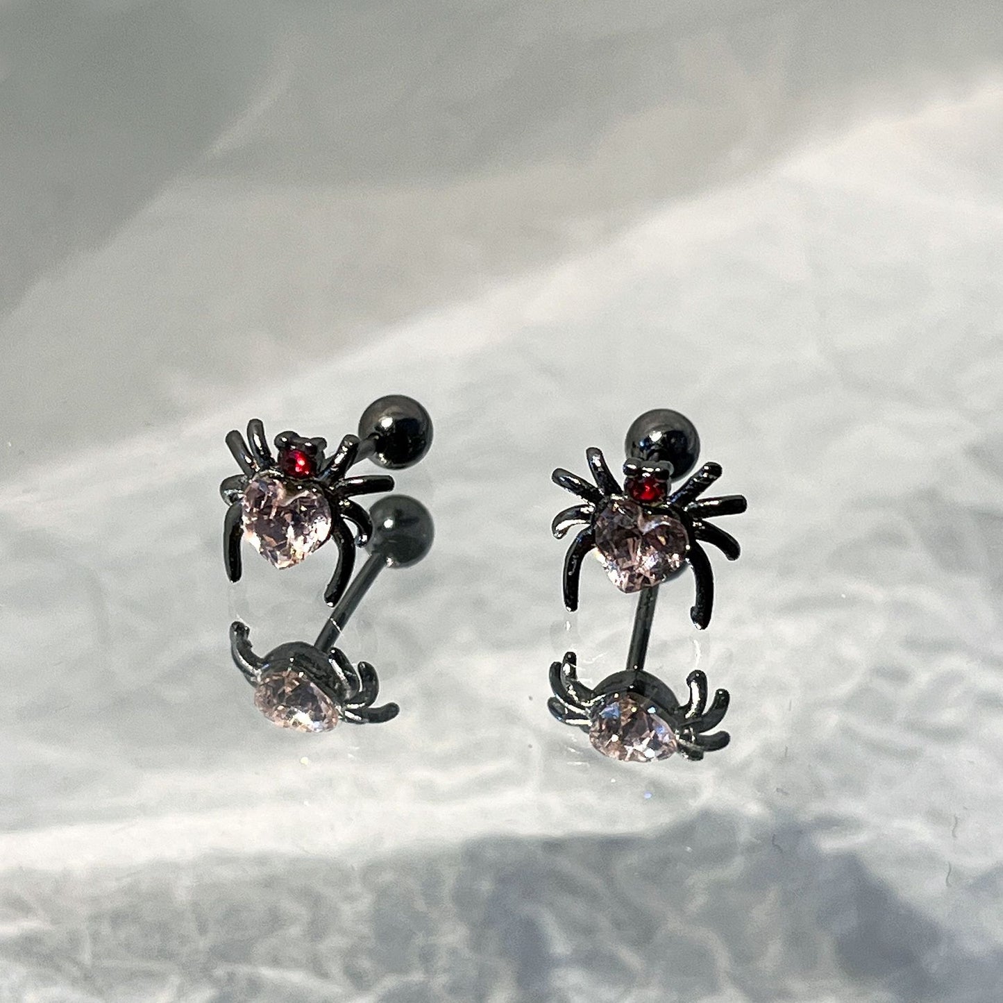 Sweet Y2K Cute Little Spider Cartilage Earring Stud (A Pair)