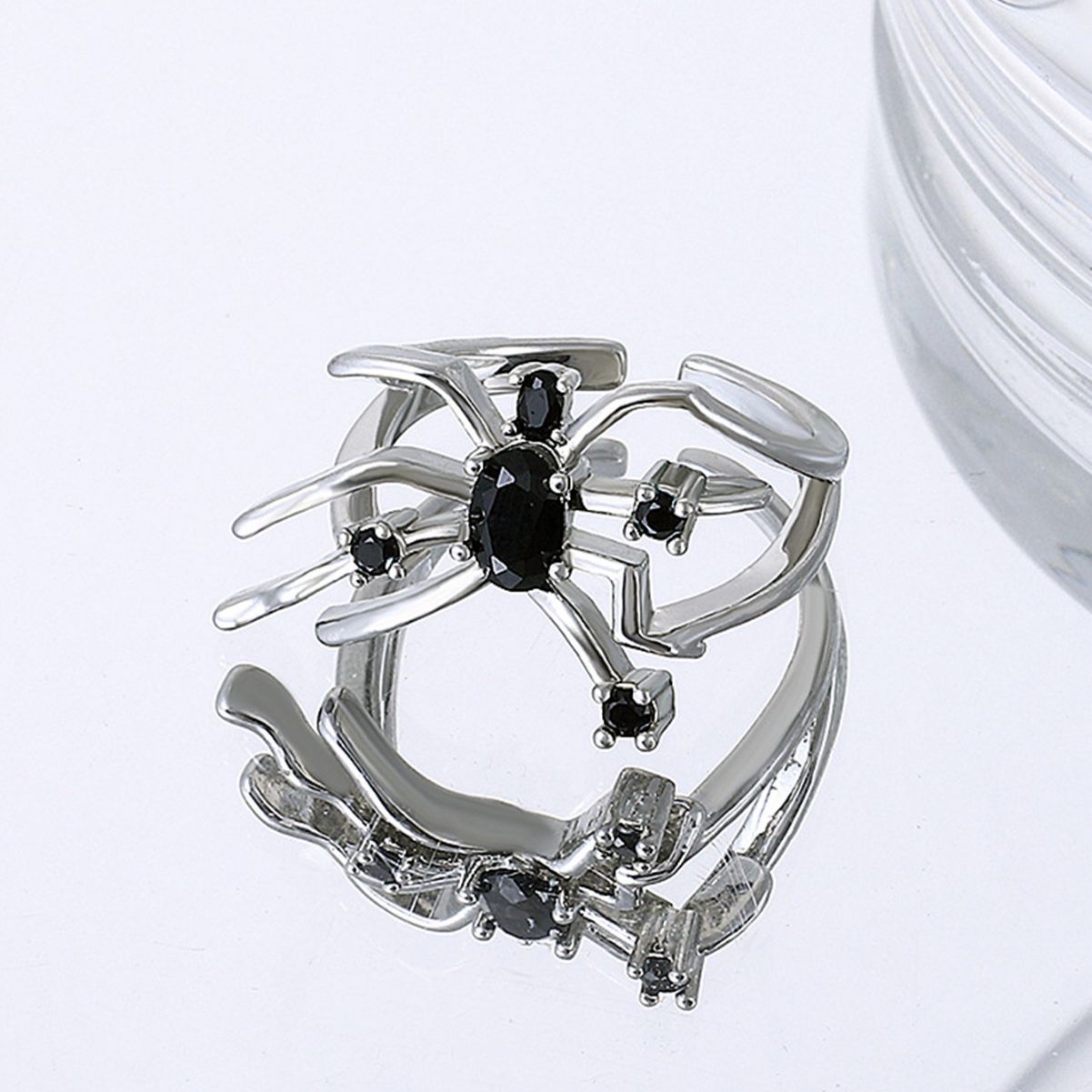 Chic Unisex Punk Style Spider Ring & Nail Ring