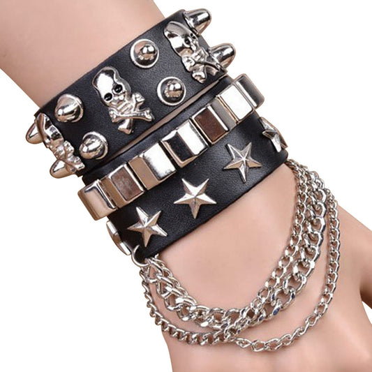 Unisex Punk Bold & Eye-catching Rivet Gothic Bracelet