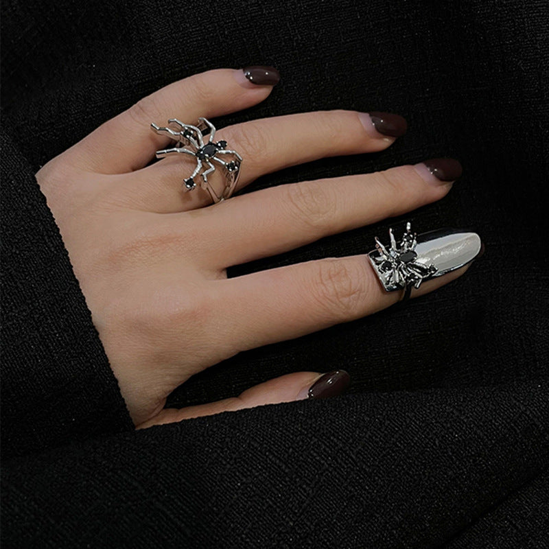 Chic Unisex Punk Style Spider Ring & Nail Ring