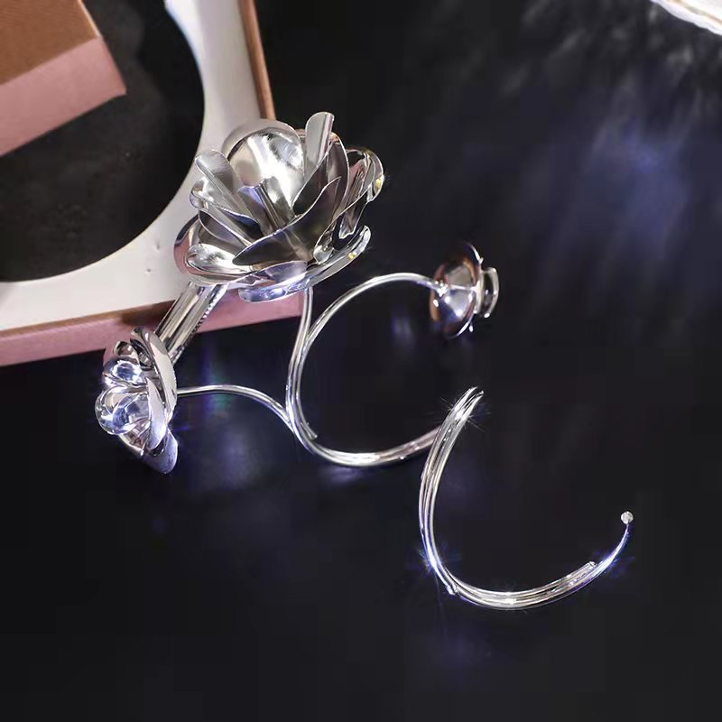 Chic Women Elegant Metal Rose Hairclip