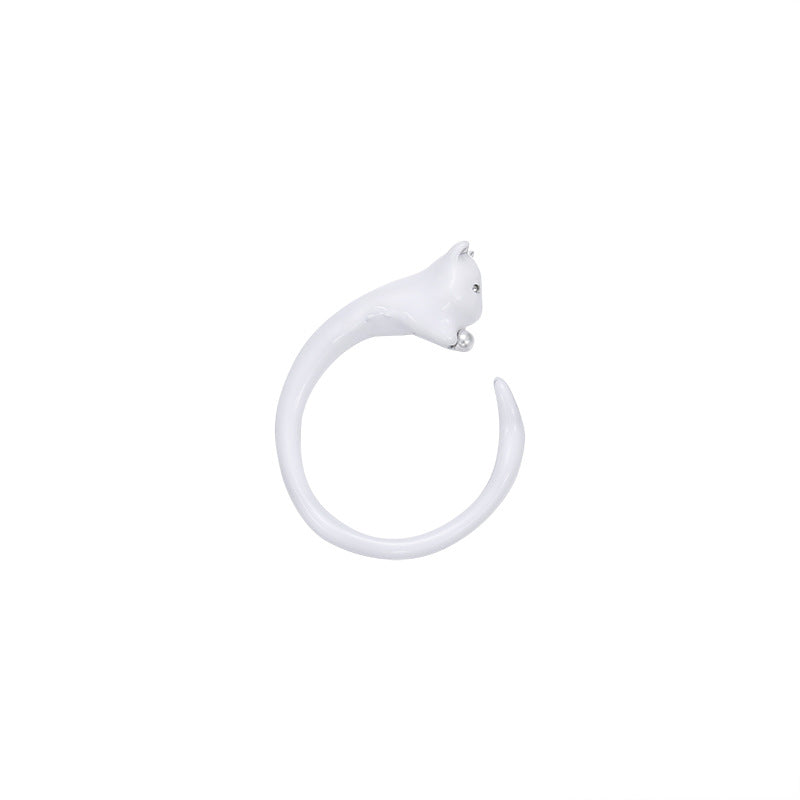 Y2K Cute Cat Open Ring