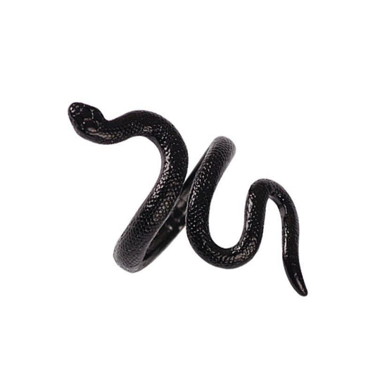 Vintage Gothic Unisex Black Snake Alloy Open Ring