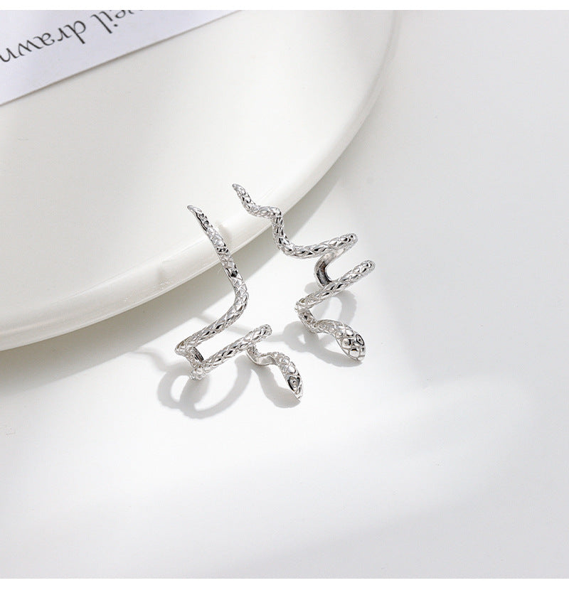 S925 Silver Unisex Snake Ear Cuff