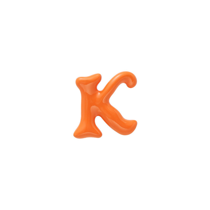 Y2K Cute Colorful Letters Stud Earrings(single one)