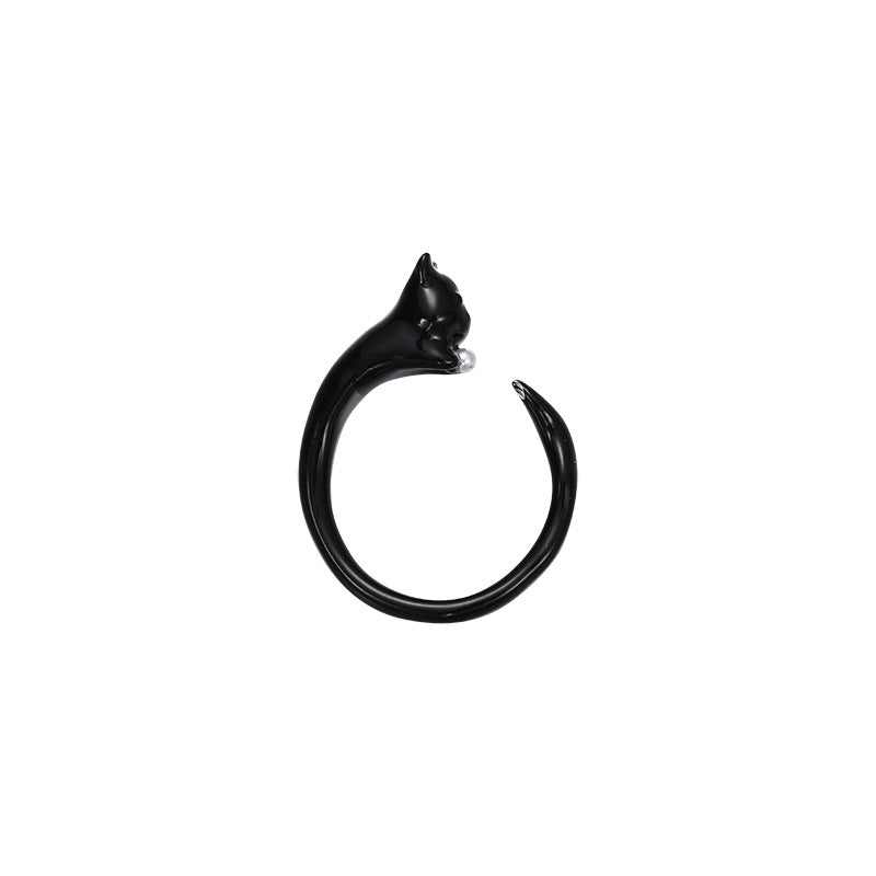 Y2K Cute Cat Open Ring