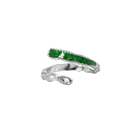 Designer Unisex Slytherin Snake Open Ring