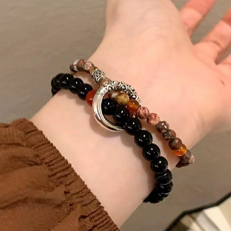 Chinese Style Unique Double Layer Beads Bracelet