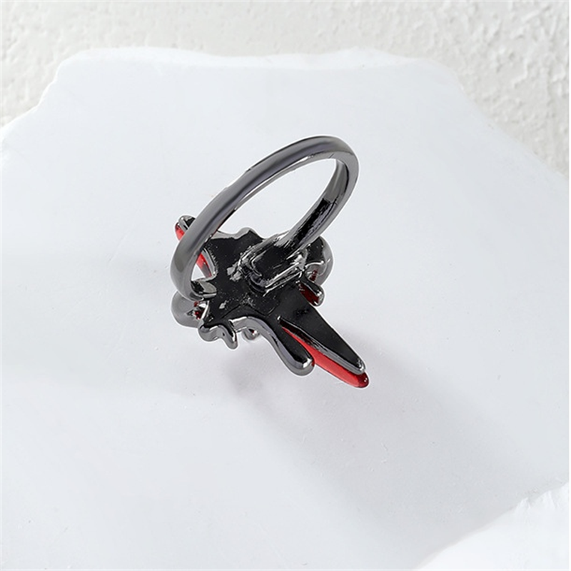 Gothic Style Bloody Star Vintage Adjustable Ring