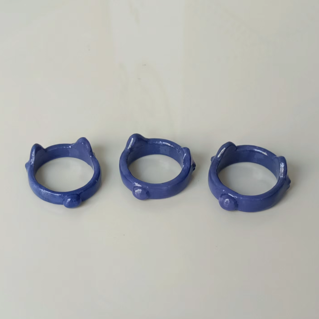 Unisex Custom-made Blue Scaracat Sarameow Ring