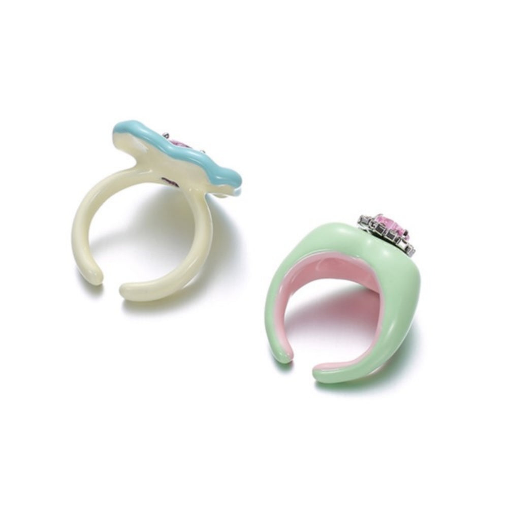 Y2K Sweet Heart Hand Drip Ring