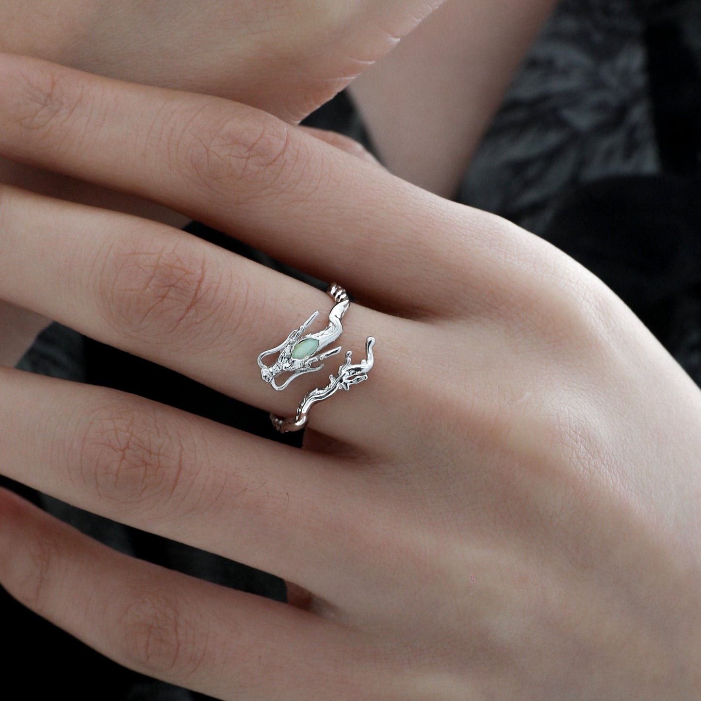 S925 Silver Designer Dragon Ring