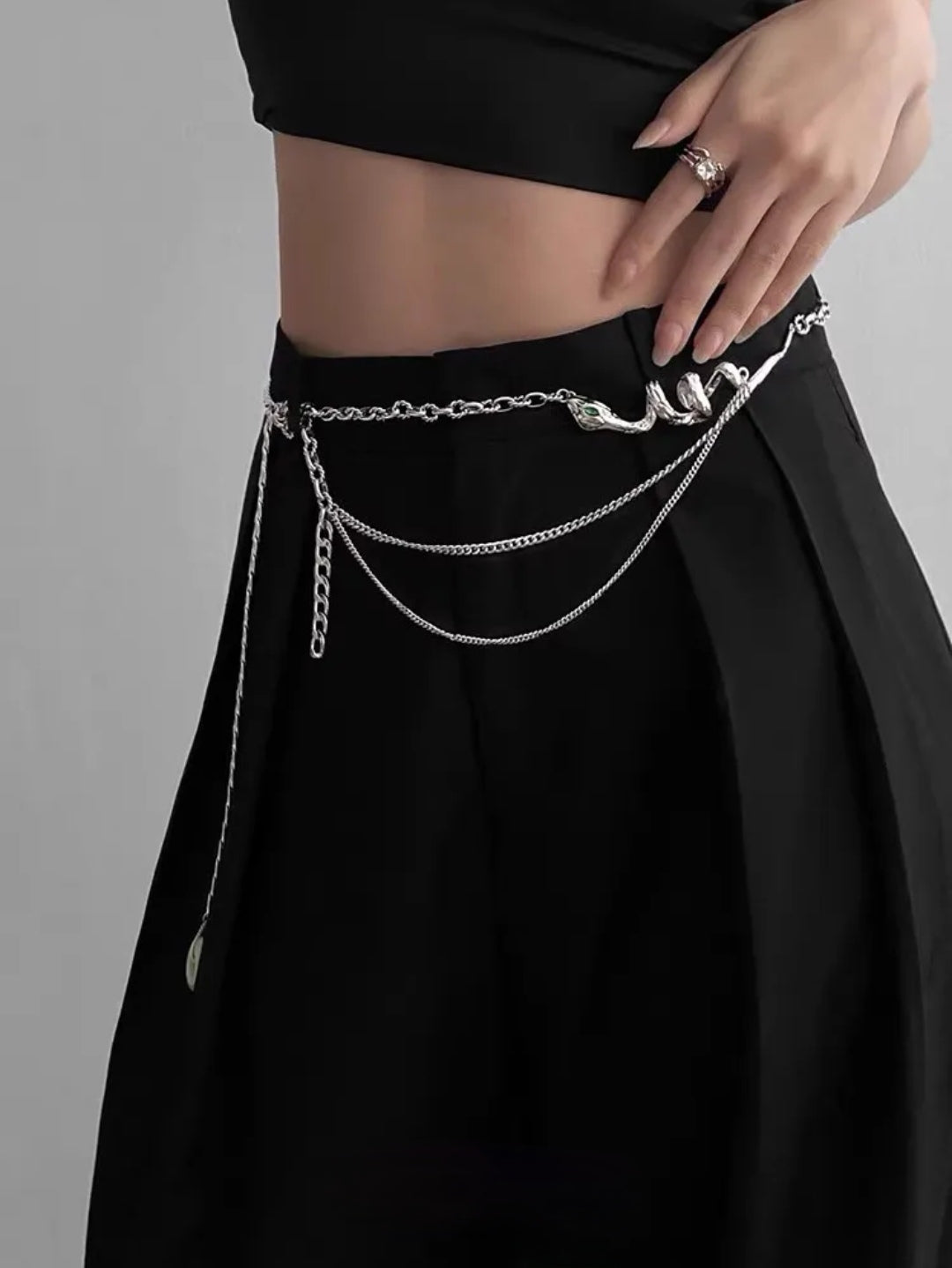 Slytherin Snake Jade Donut Tassel Waist Chain