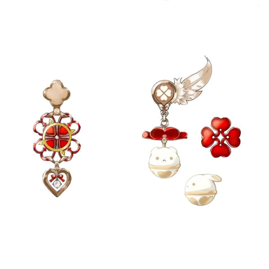 Cute Girl Designer Red Klee Earrings