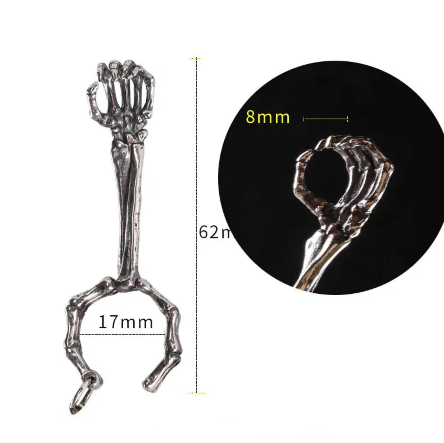 Designer Skeleton Hands Cigarette Holding Ring