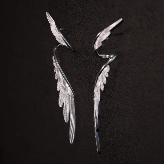 Designer Angel Wings Stud Earrings