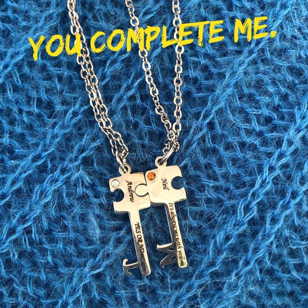 AFTG Andrew & Neil Key Couple Necklace(2 chain)