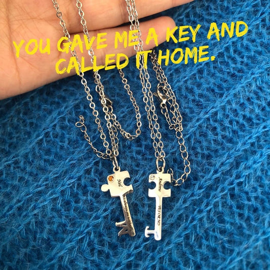 AFTG Andrew & Neil Key Couple Necklace(2 chain)