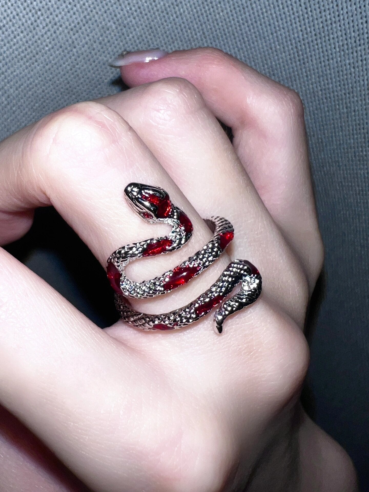 Slytherin Snake Twining Open Ring