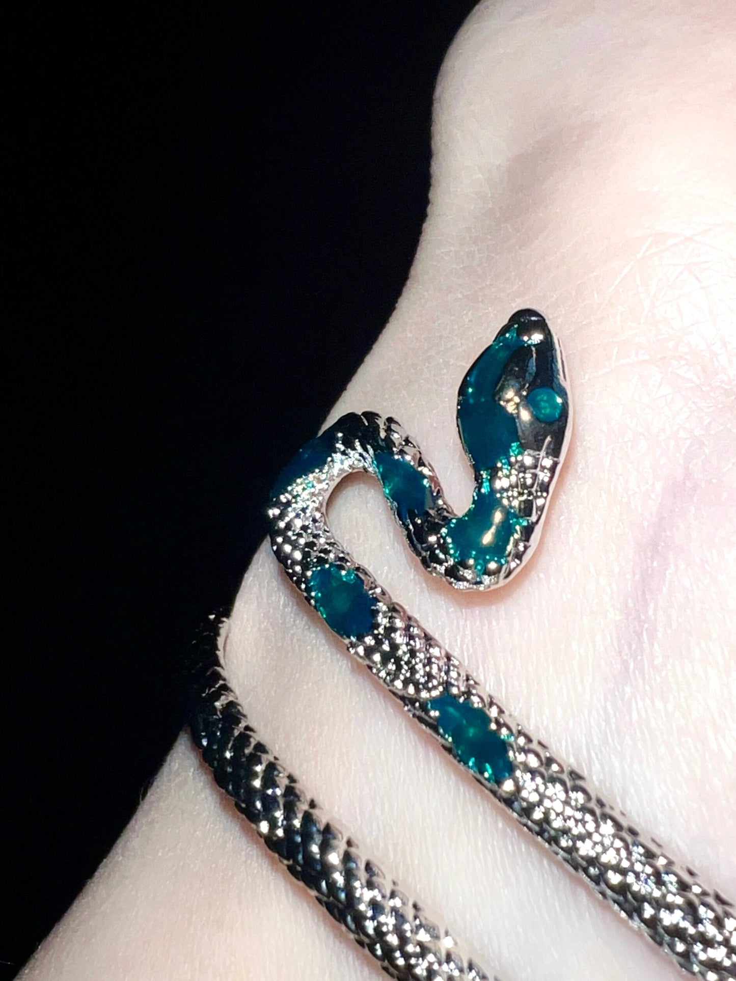 Designer Snake Enamel Drops Oil Bracelet