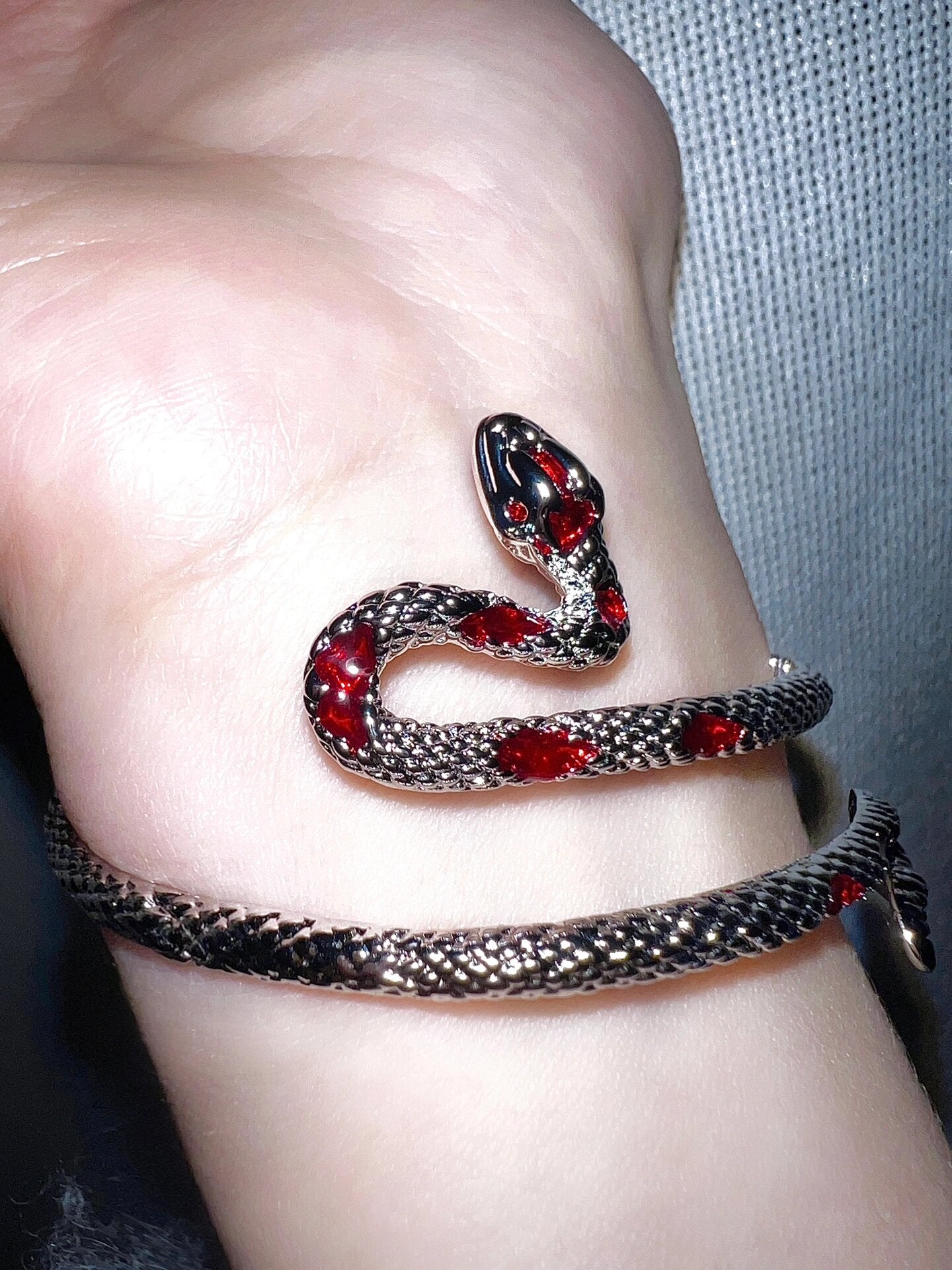 Designer Snake Enamel Drops Oil Bracelet