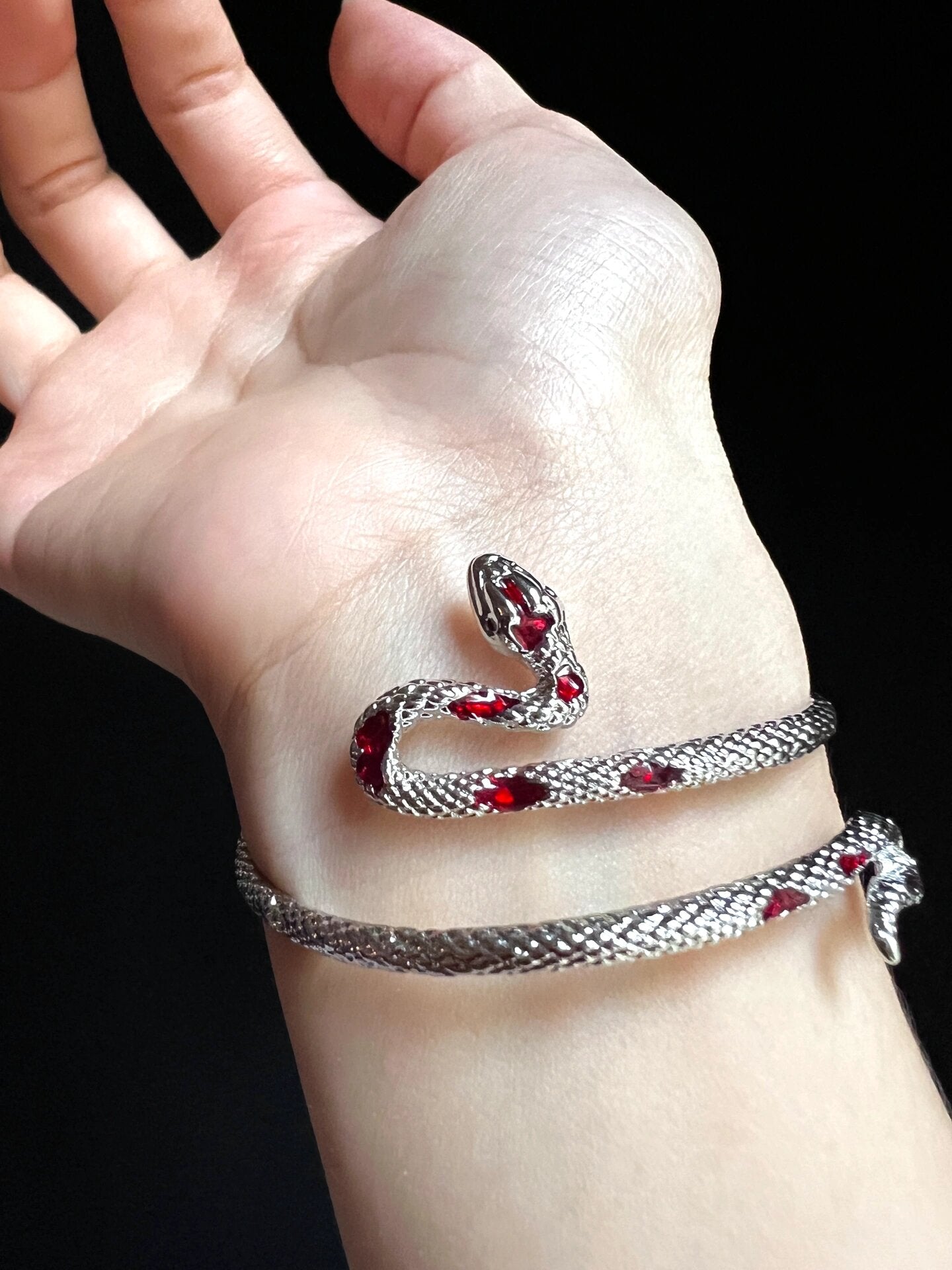 Designer Snake Enamel Drops Oil Bracelet